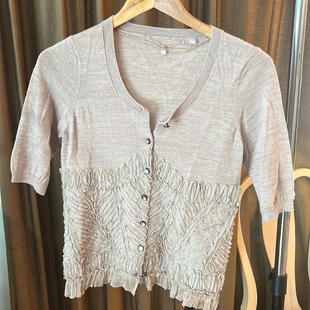 Textured beautiful midi sweater blouse